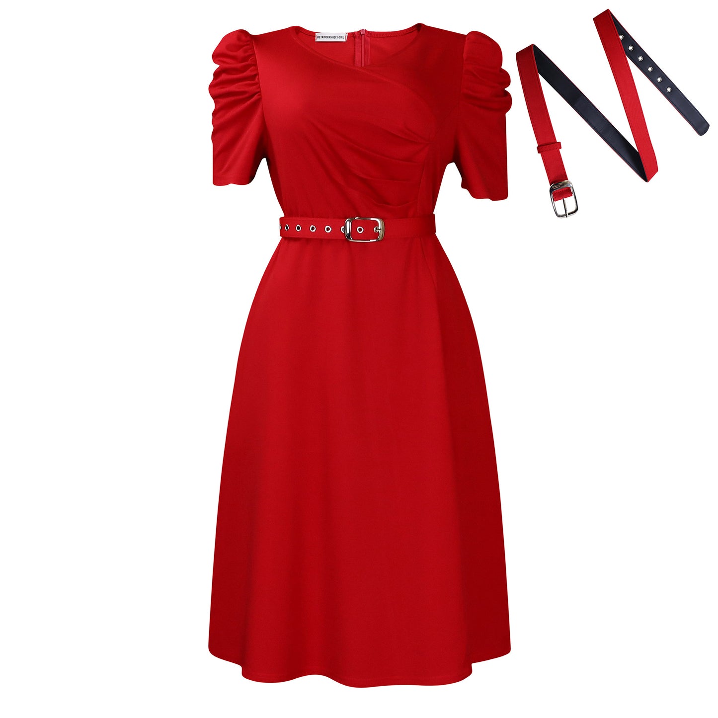 Women's Fashion Temperament Elegant Pleated Large Swing Dresses