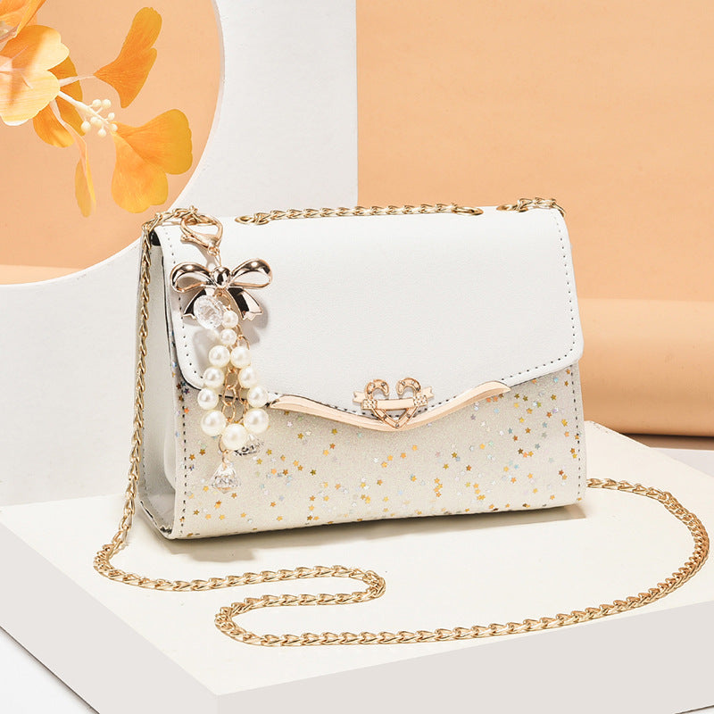 Women's Versatile Sequined Korean Style Mobile Crossbody Bags