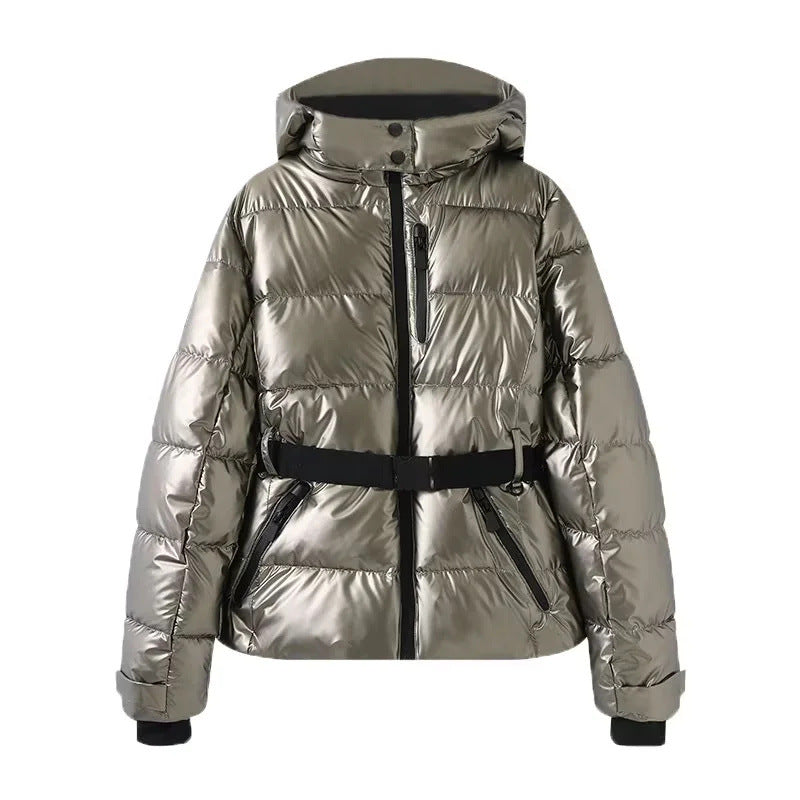 Women's Warm With Belt Long Sleeve Ski Jackets