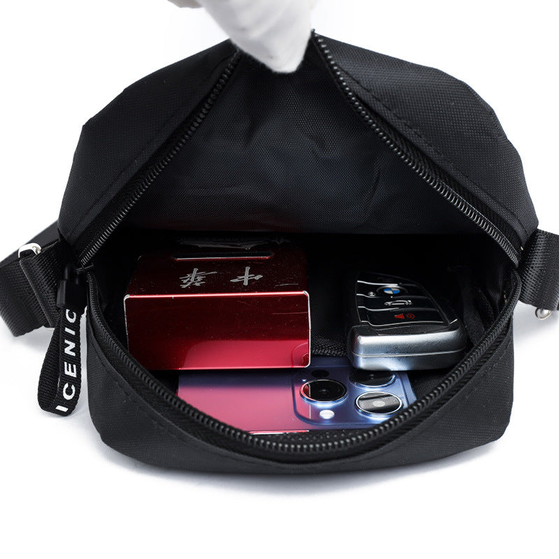Men's Nylon Oxford Cloth Horizontal Vertical Waterproof Shoulder Bags