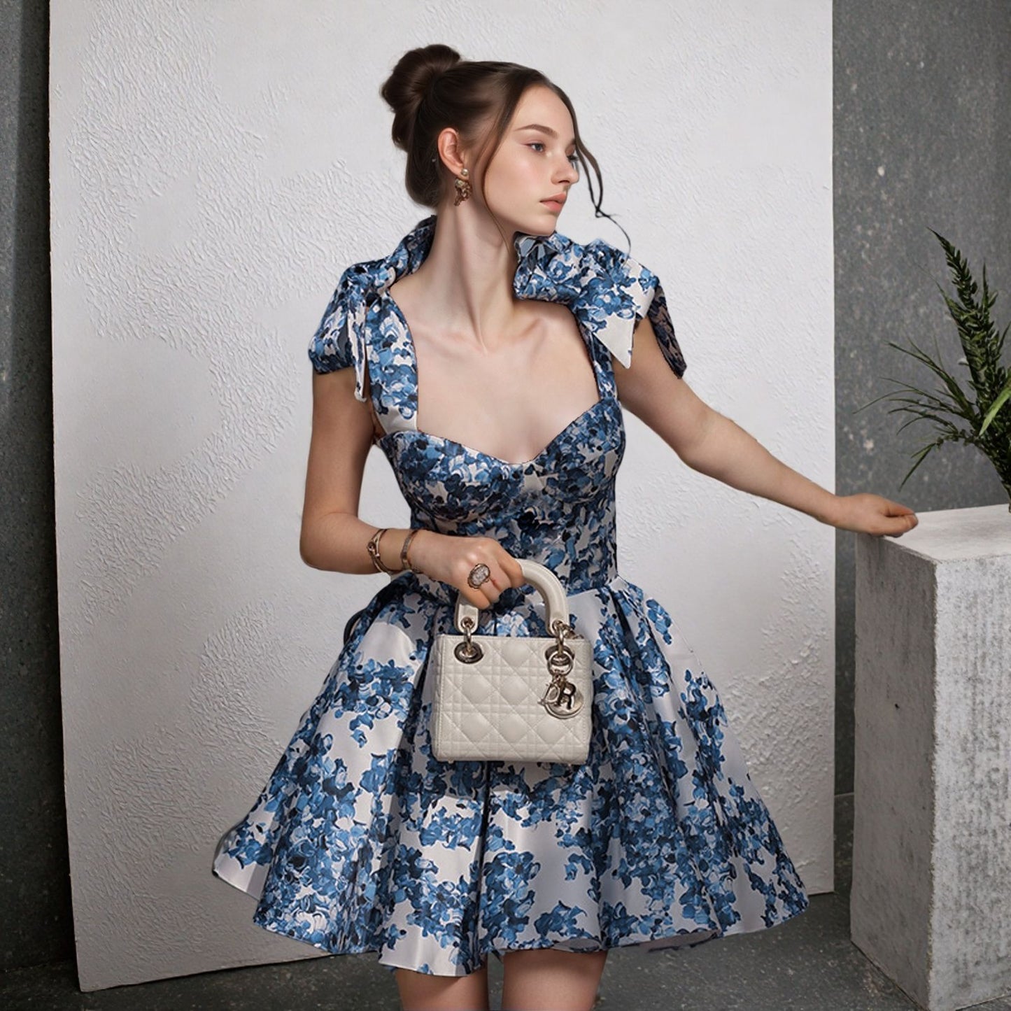 Women's Autumn Elegant Slim Print French Skirts