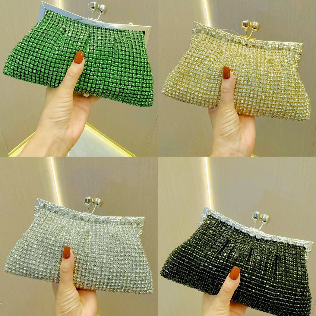 Luxury Rhinestone Shiny Bridal Wedding Matching Evening Bags