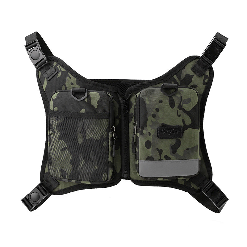 Women's & Men's & Oxford Cloth Camouflage Night Running Street Men's Chest Bags