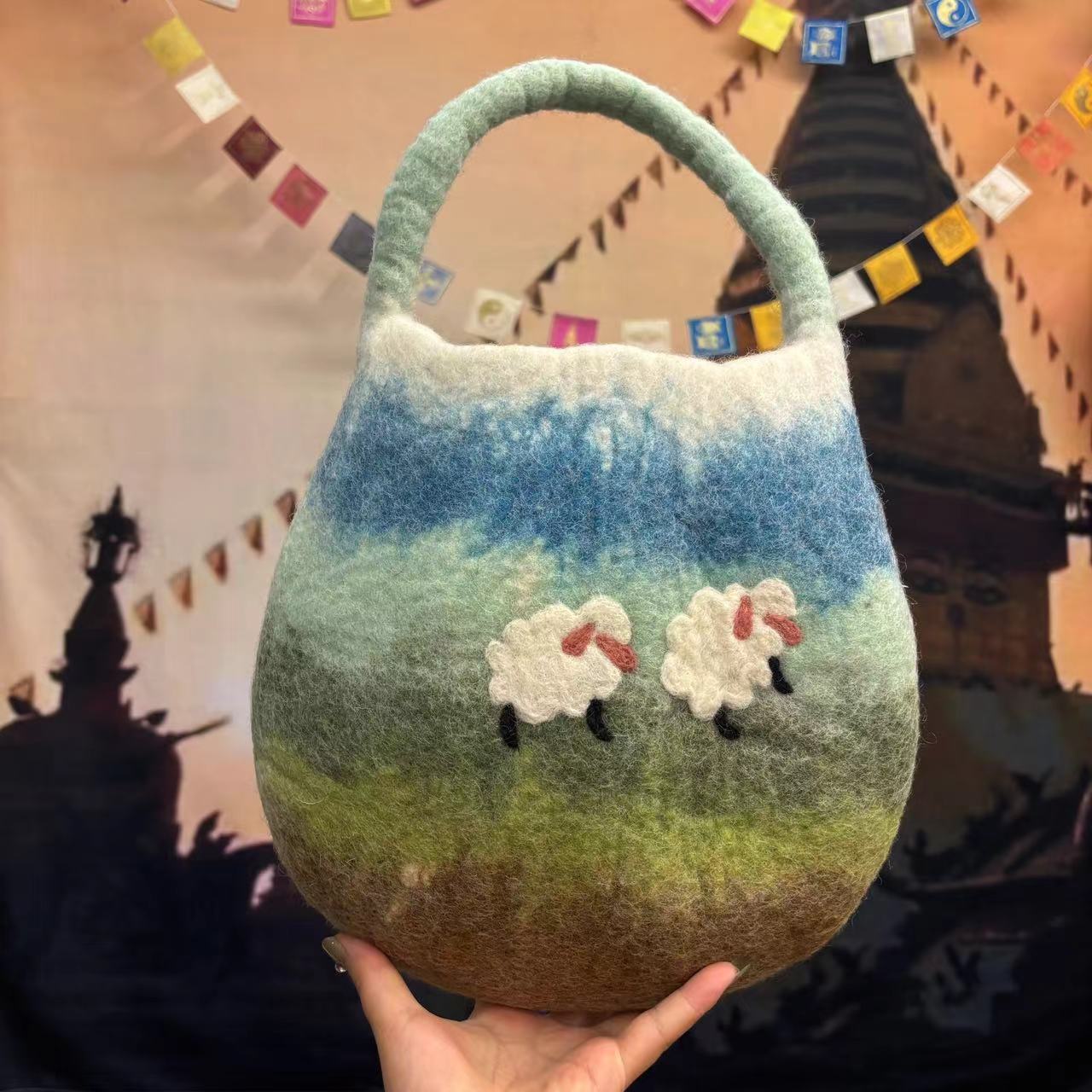 Wool Felt Handmade Poke Hand Creative Cute Bags
