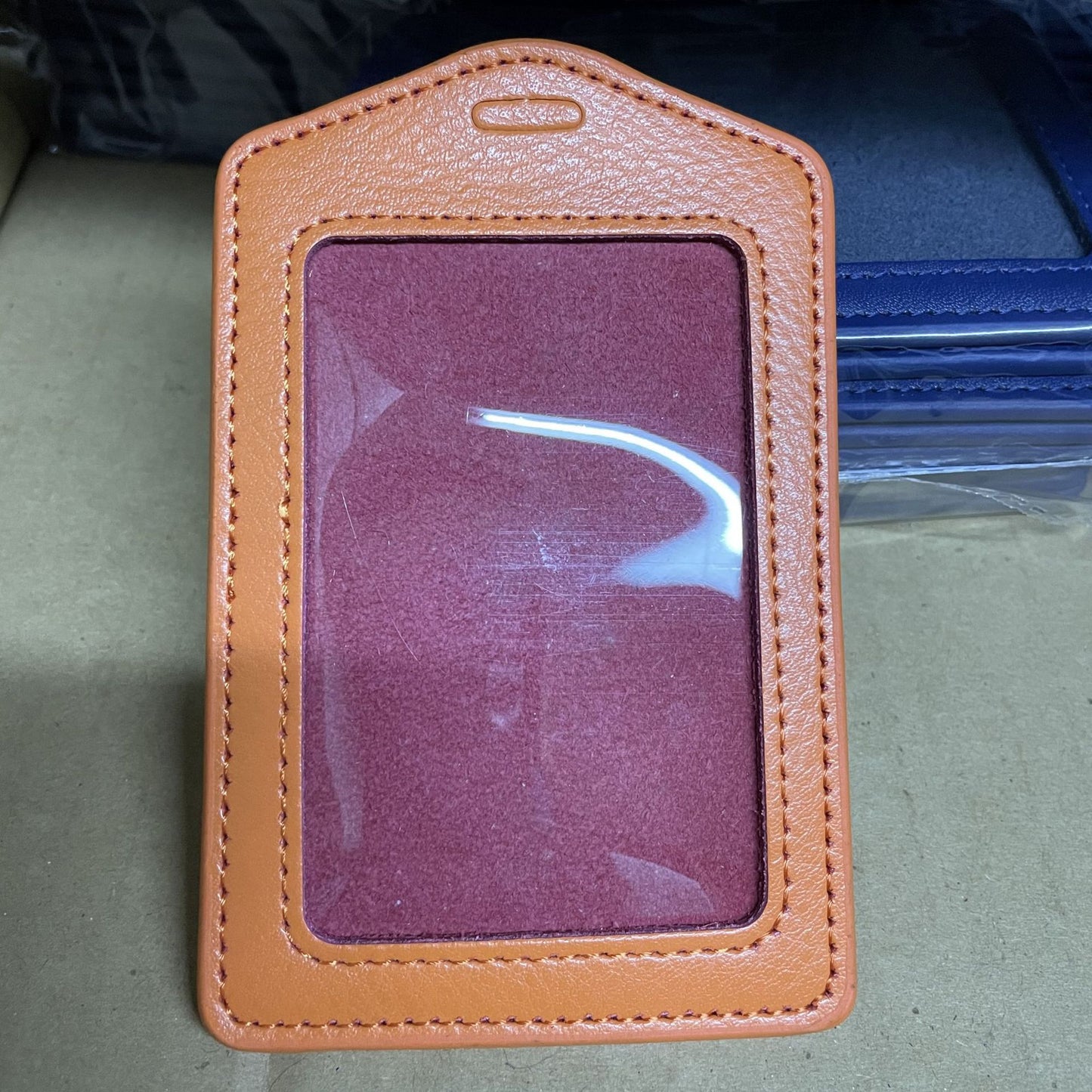 Customized Work Permit Cover With Lanyard Card Holder