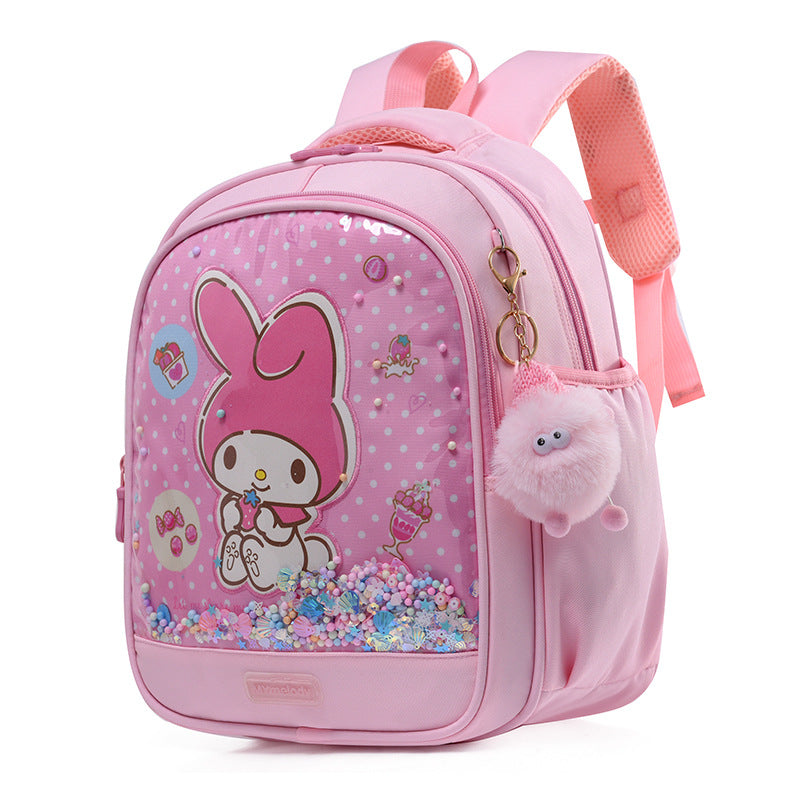 Women's & Children's & Cute Cartoon Lightweight Sequined Quicksand Kindergarten School Bags