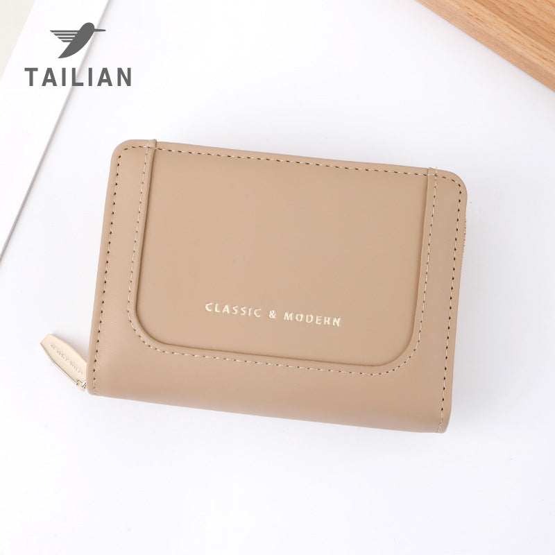 Women's Fashion Stitching Large Capacity Korean Style Ladies Wallets