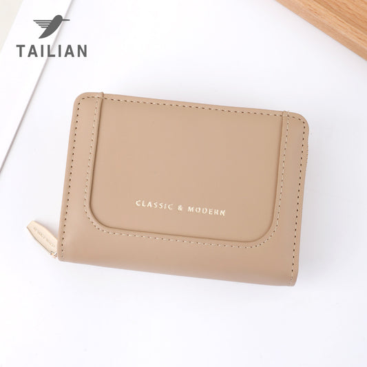 Women's Fashion Stitching Large Capacity Korean Style Ladies Wallets