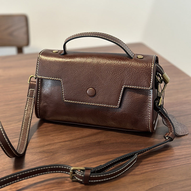 Trendy Popular Fashion Beautiful Women's Cowhide Small Square Bags