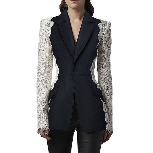 Quality Fashion Slim Fit One Button Contrast Color Small Suit