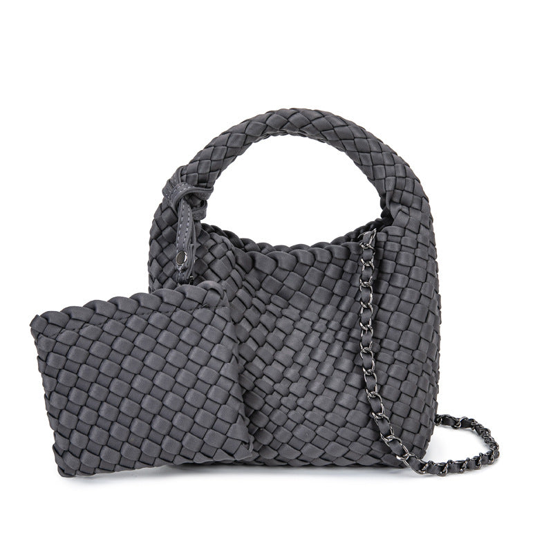 Elegant Glamorous Basket Woven Neoprene Mini Handbags