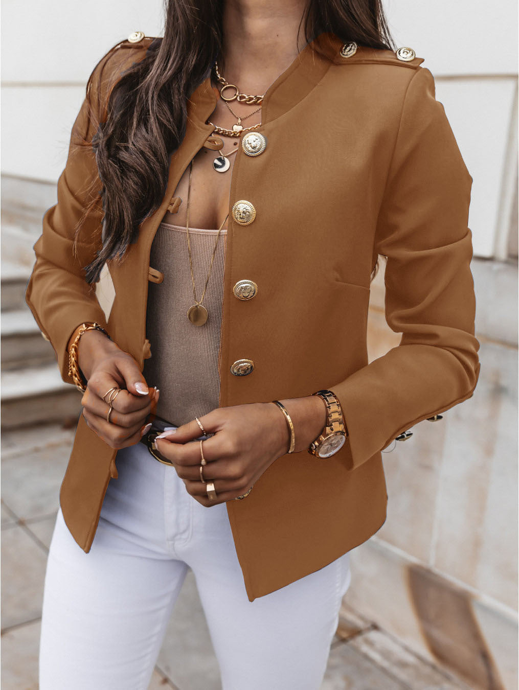 Elegant Casual Comfortable Long Sleeve Breasted Small Suit