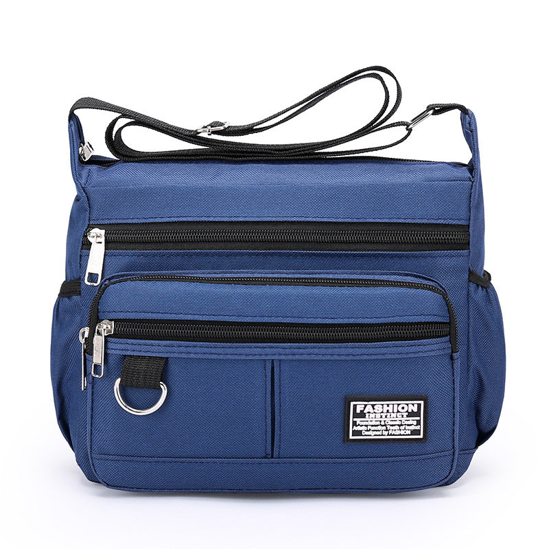 Men's Large Capacity Horizontal Zipper Stall Leisure Bags