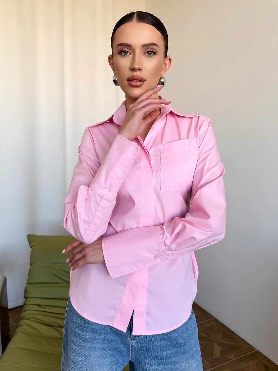 Women's Elegant Casual Solid Color Polo Collar Suits
