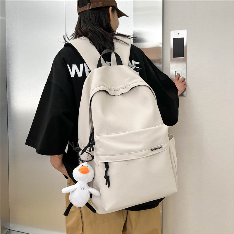 Women's High-grade Canvas Boys High Simple Large Middle School Students' Schoolbags