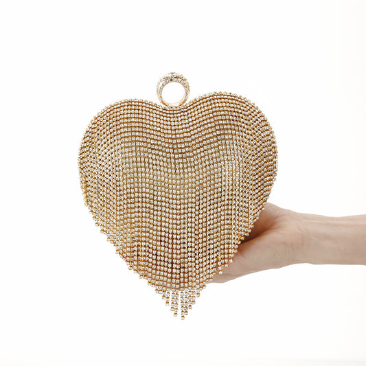 Women's Dinner Party With Brick Clutch Peach Evening Bags