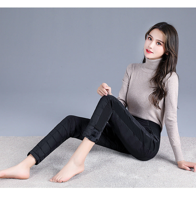 Women's Winter Thickened Warm Figure Flattering Can Be Worn Pants