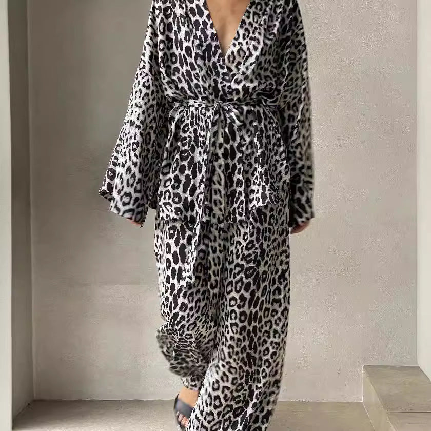 Women's Long Sleeve Wide Leg Two-piece Loose Fashion Casual Suit