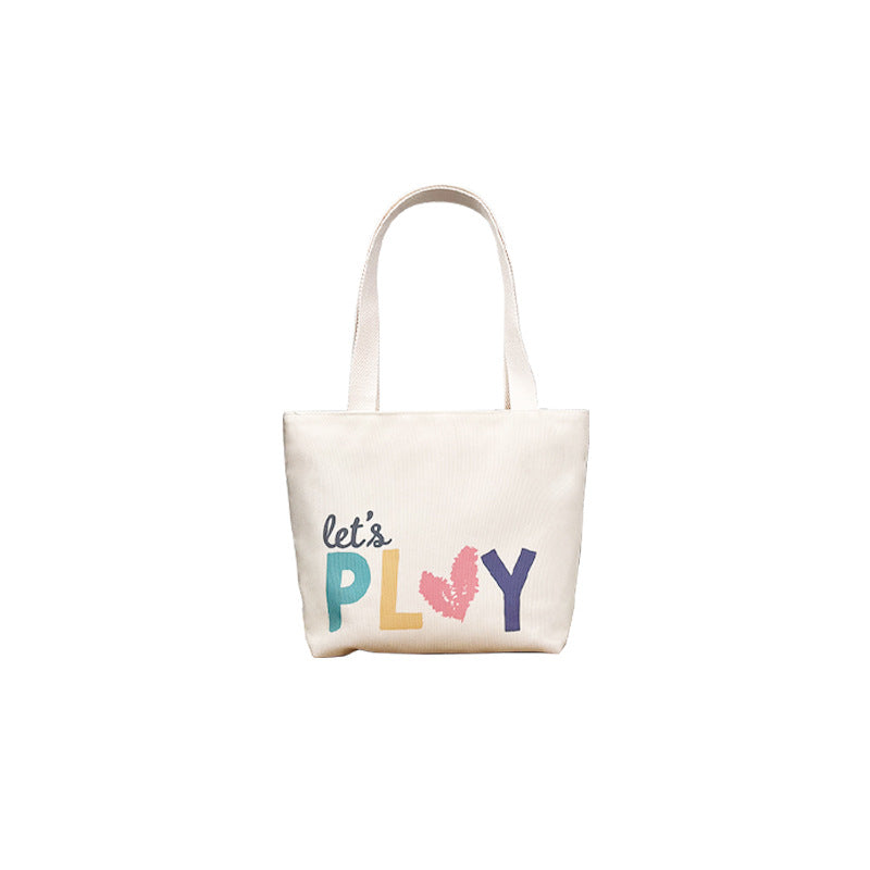 Letter Fashion Artistic Canvas Large Capacity Handbags