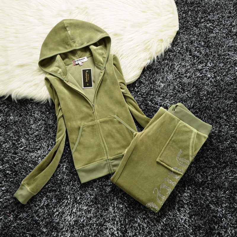 Women's Silk Veet Crown Hot Drilling Lettered Coats