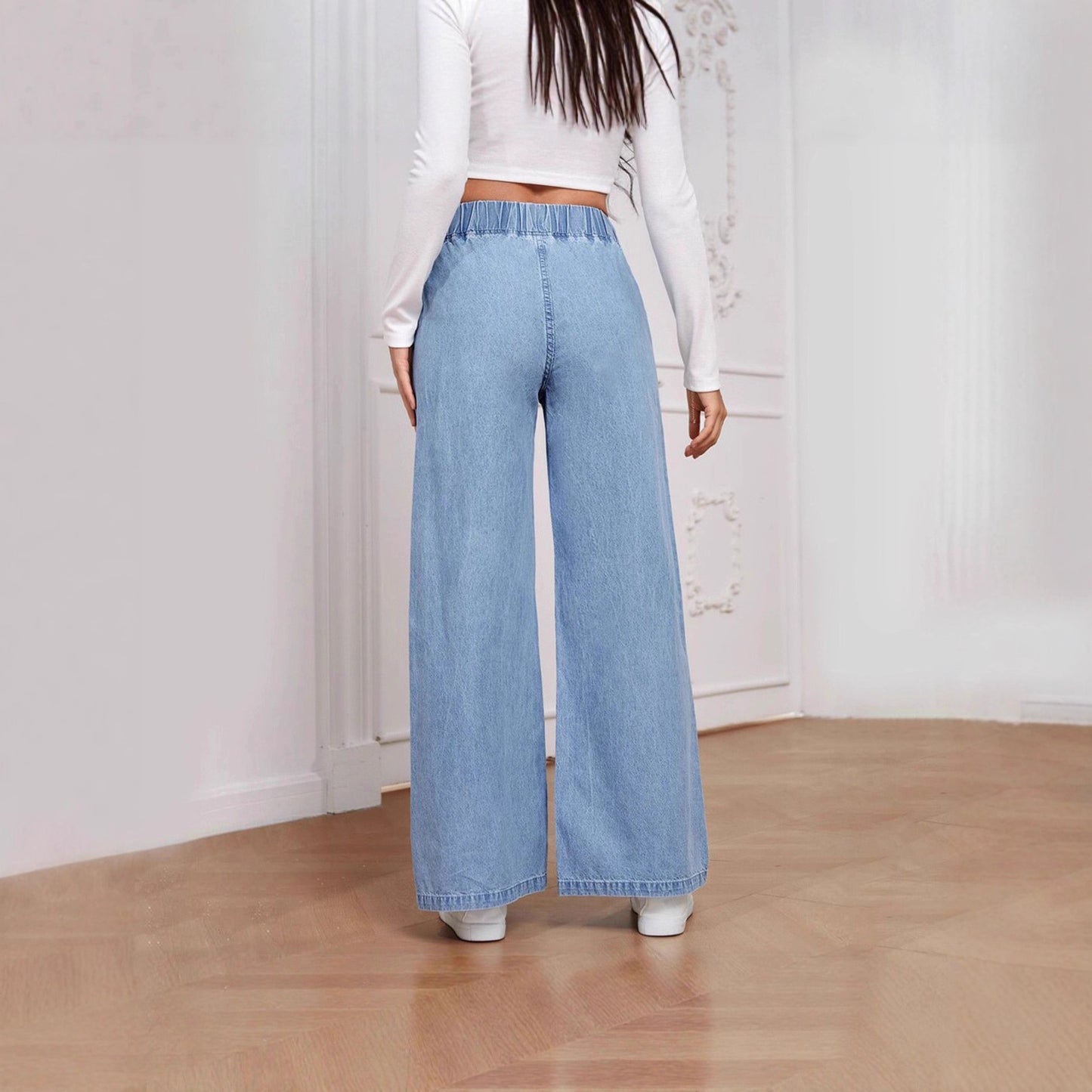 Fashion Attractive Women's Casual Elastic Waist Women's Jeans