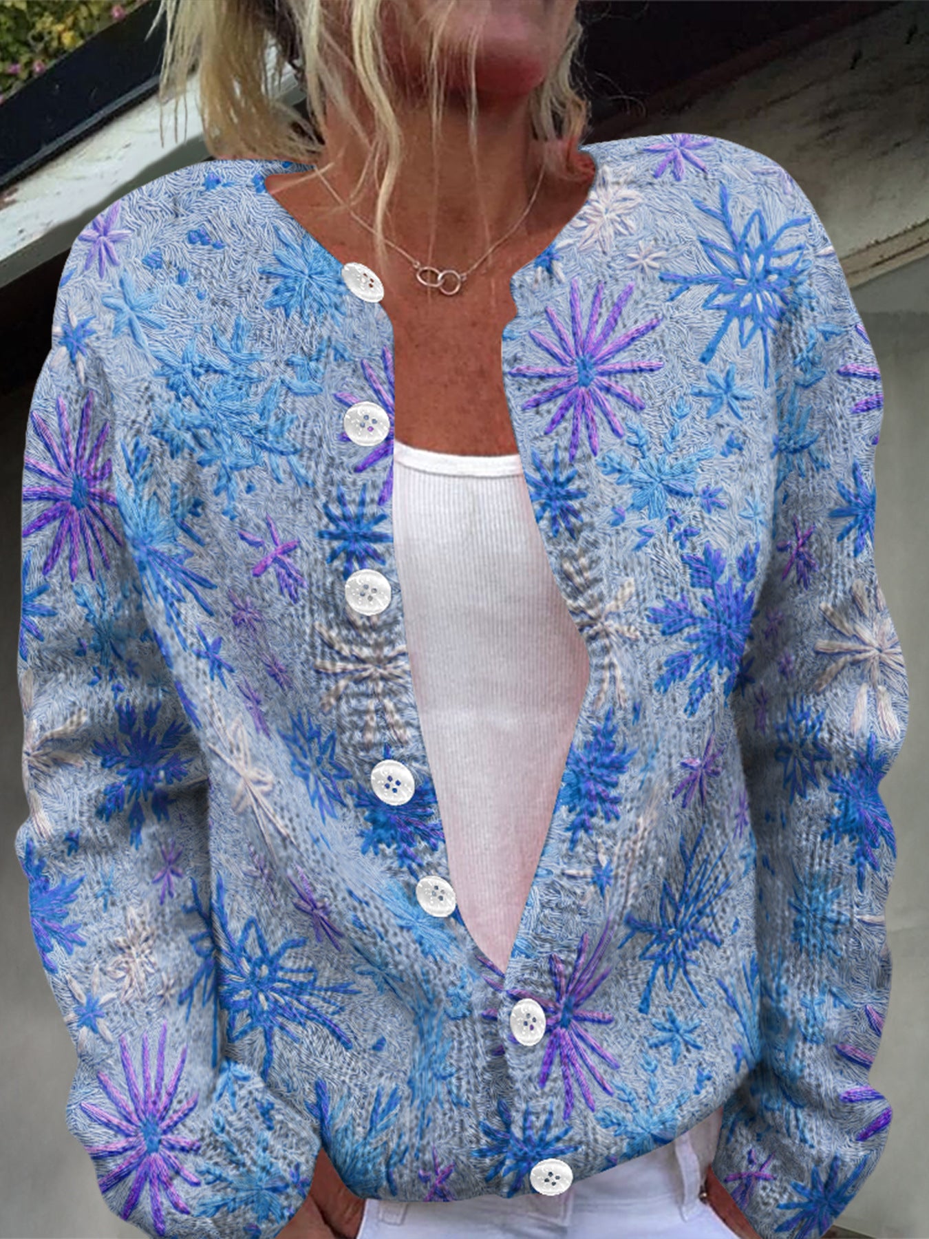 Glamorous Winter Single-breasted Christmas Warm Button Sweaters