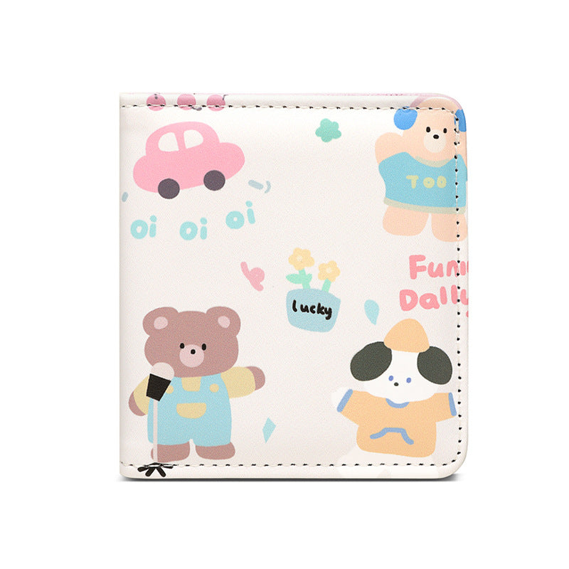 Women's Fashionable Short Large Capacity Zipper Pocket Card Holder