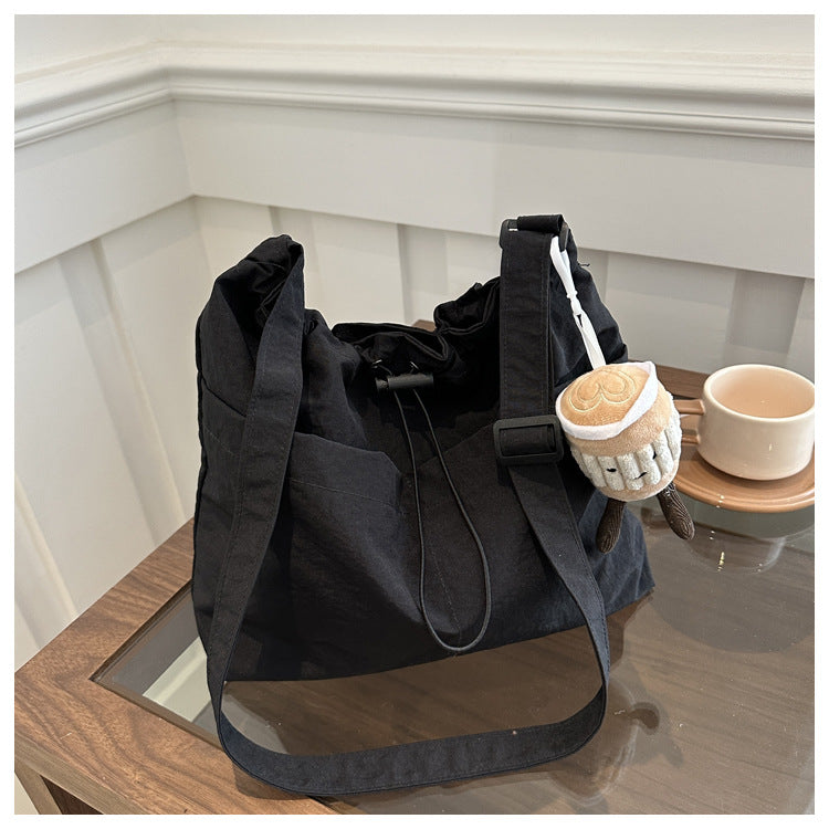 Capacity Waterproof Nylon Cloth Drawstring Ruffle Bags