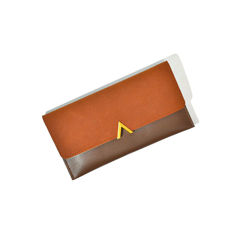 Women's Color Matching Simple Clutch Multifunctional Zipper Purses