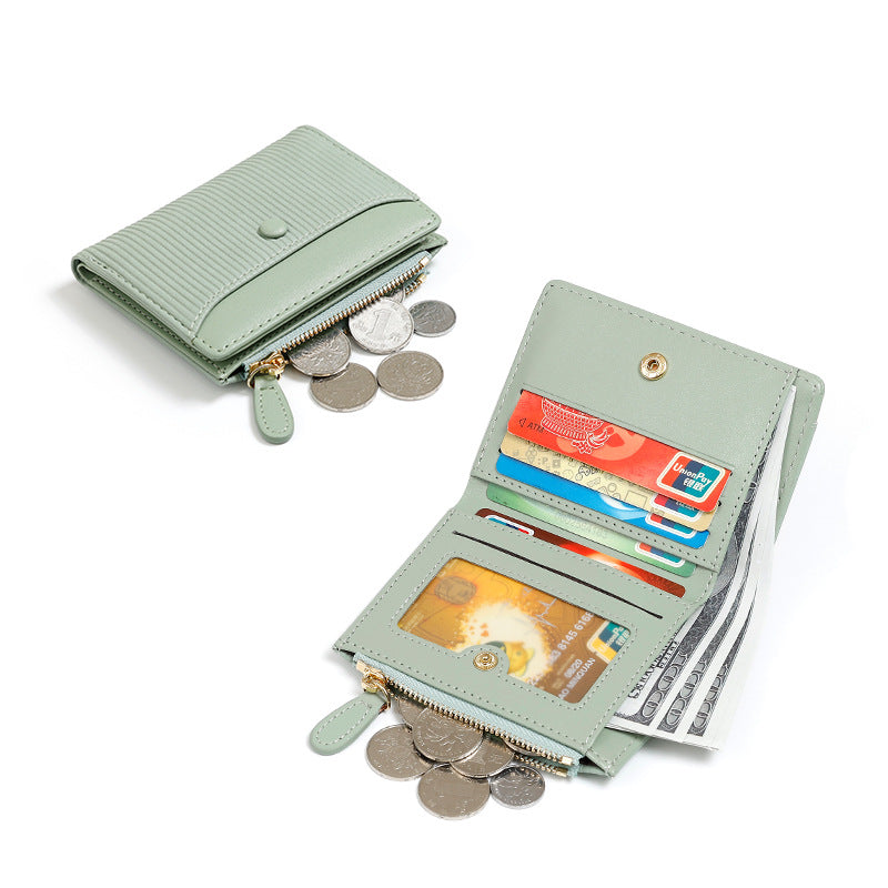 Women's Short High-grade Two-fold Thin Multiple Slots Ladies Wallets