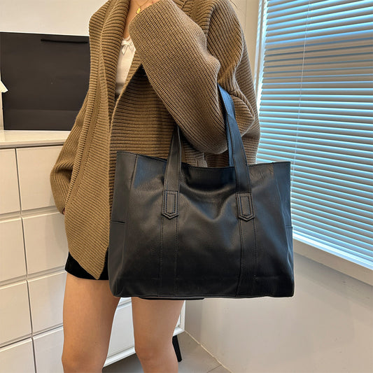 Women's Korean Simple Large Capacity Totes Thickened Shoulder Bags
