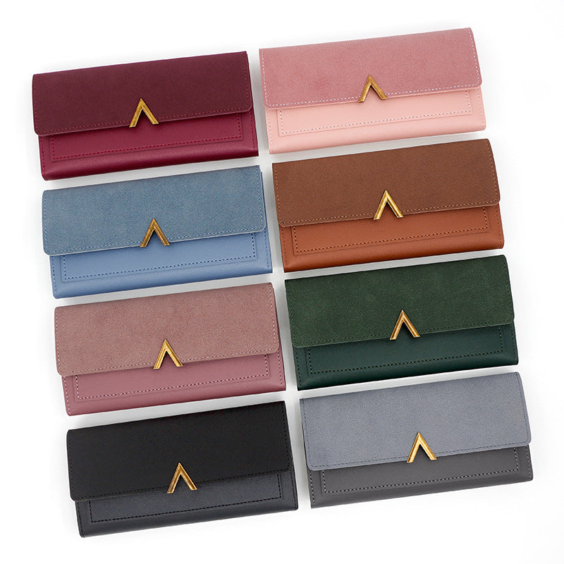 Women's Glamorous Fashion Simple Long Clutch Ladies Wallets