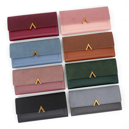 Women's Glamorous Fashion Simple Long Clutch Ladies Wallets