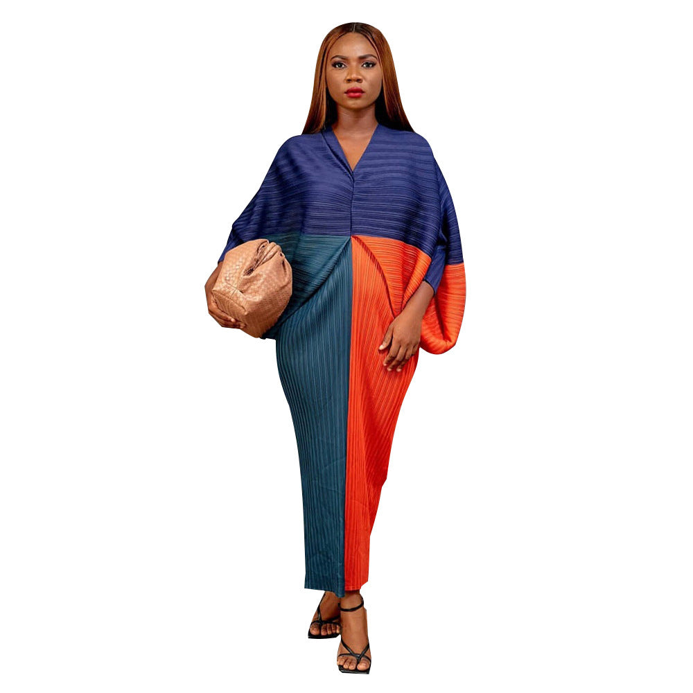 Women's Autumn Batwing Sleeve Printed Dress Dresses