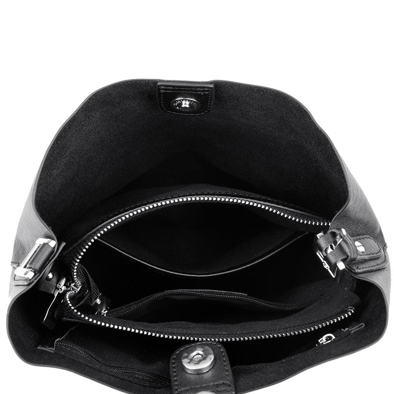 Women's Vegetable Tanned Leather Cowhide Genuine High-grade Bucket Bags