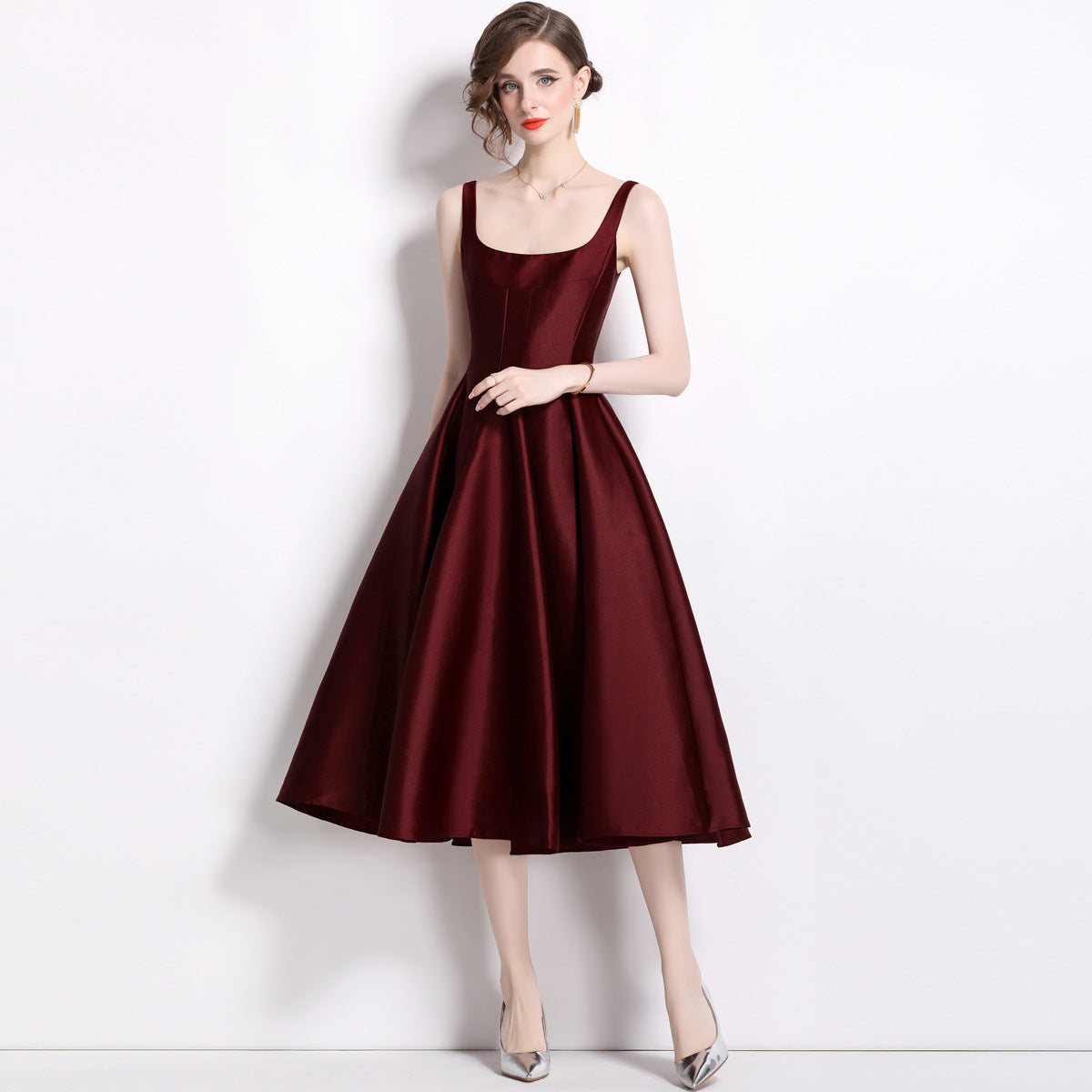 Women's Color Dress Summer High-grade French Style Dresses
