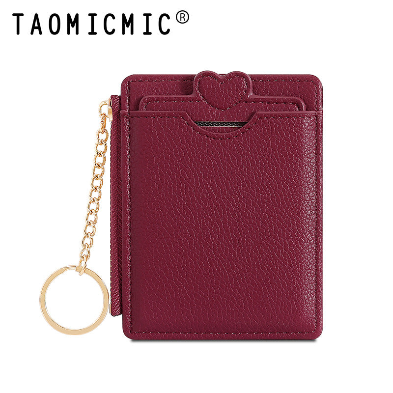 Women's Korean Style Love Meal Protective Cover Card Holder