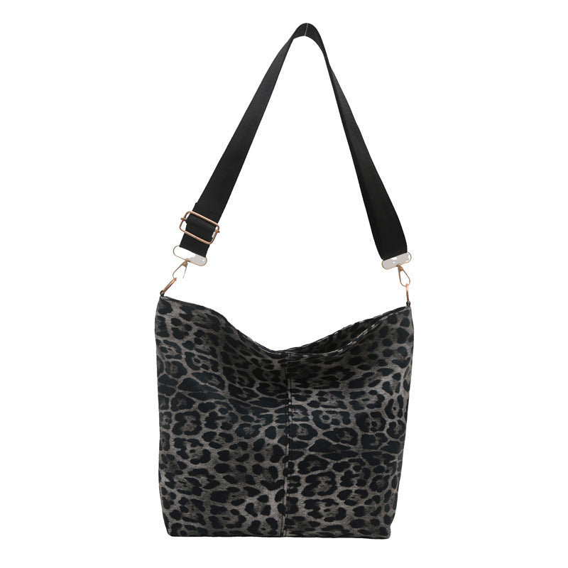 Leopard Print Female Fashion College Class Tote Bags