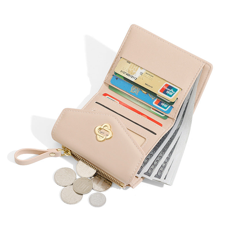 Women's Simple Short Multiple Slots Storage Leather Ladies Wallets