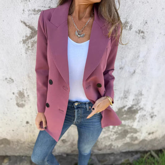 Women's Solid Color Fashion Long Sleeve Button Clothing