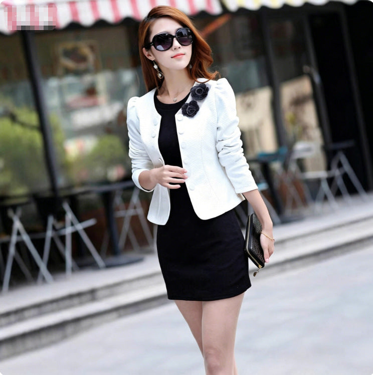 Women's Spring Korean Style Slim Double-breasted Large Suits