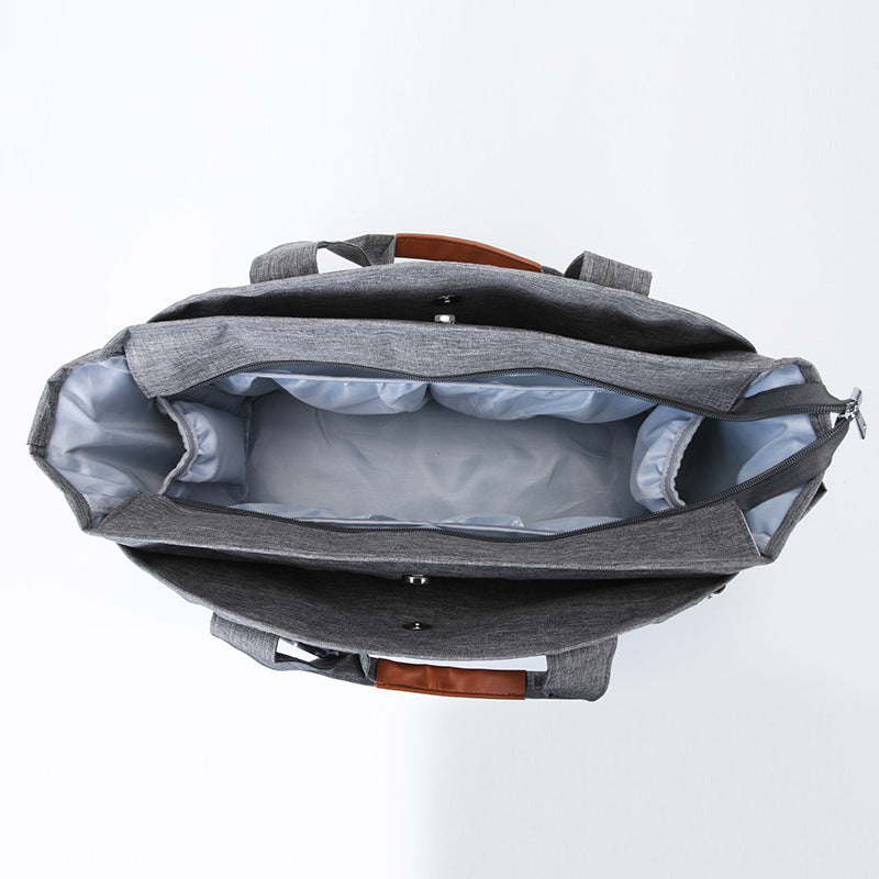 Lantern Grid Printing Mummy Portable Large Capacity Multifunctional Diaper Bags