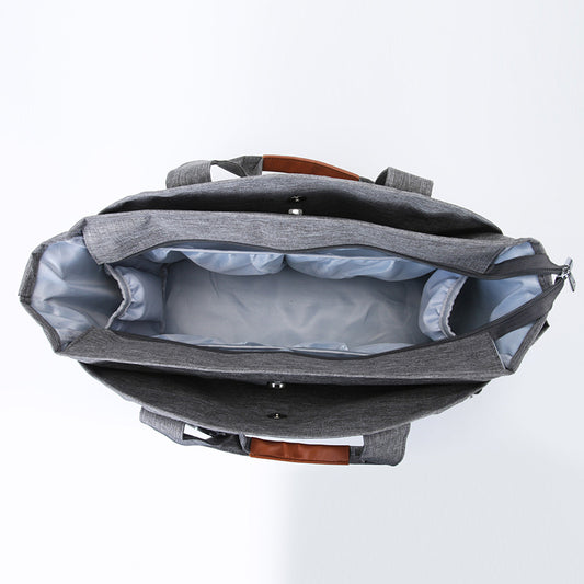 Lantern Grid Printing Mummy Portable Large Capacity Multifunctional Diaper Bags