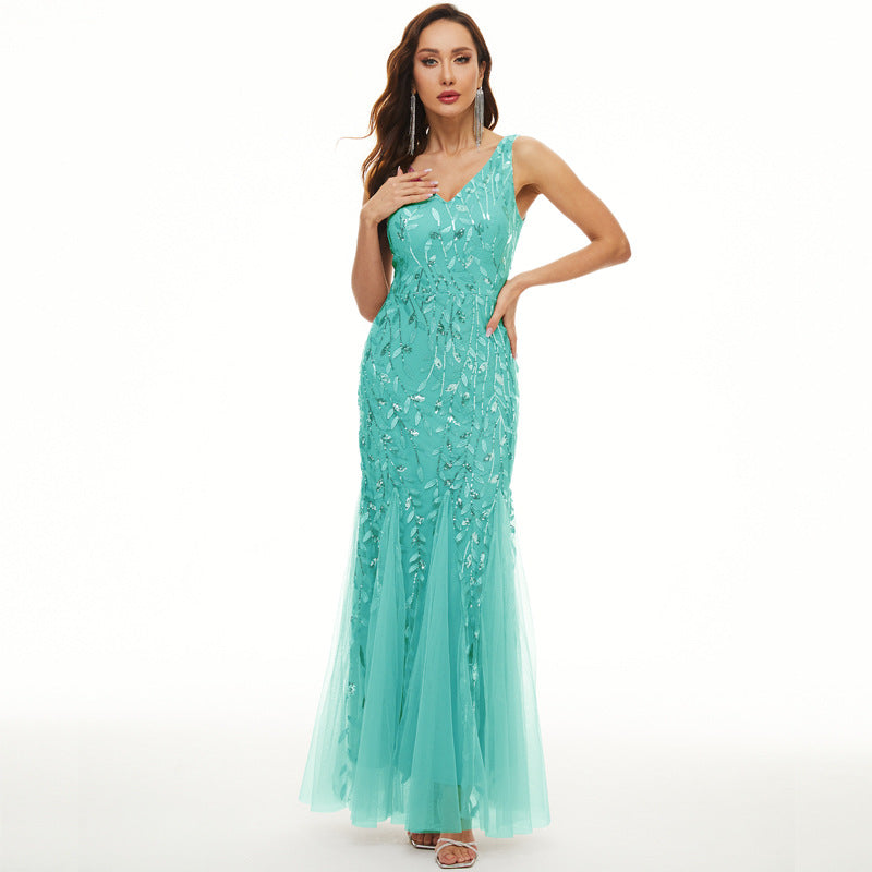 Light Luxury Sexy Sleeveless Slim Mesh Wedding Dresses
