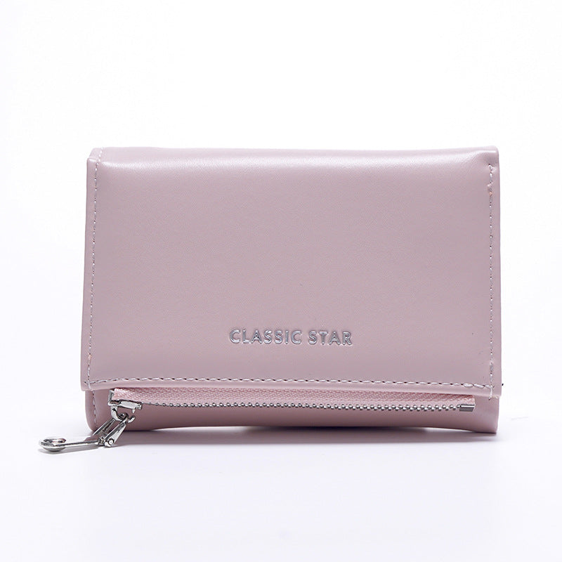 Women's Female Simple Korean Style Short Three Ladies Wallets