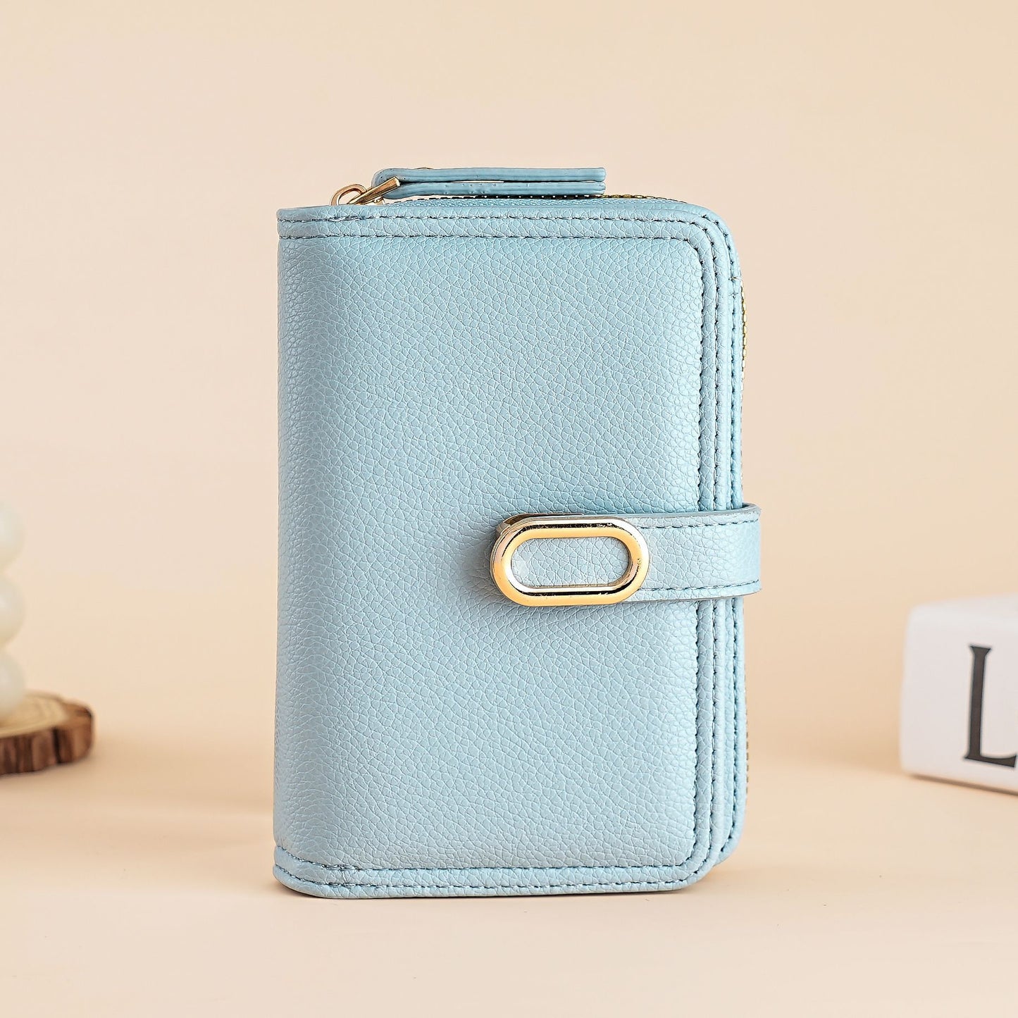Women's Zipper Lychee Pattern High-grade Large Capacity Ladies Wallets