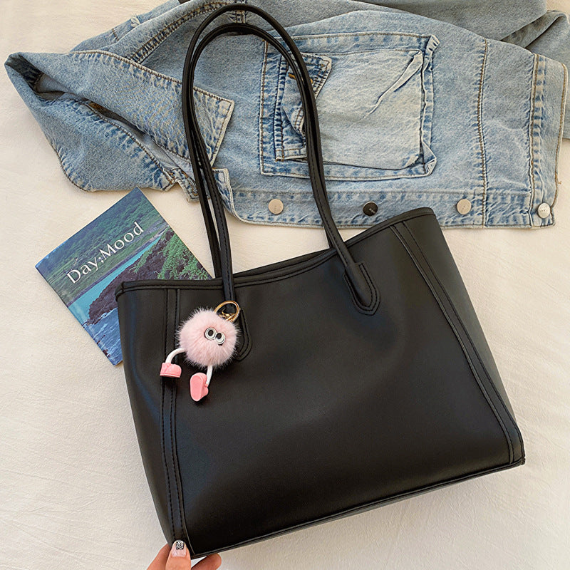 Elegant Commuter Textured Versatile Korean Style Tote Bags