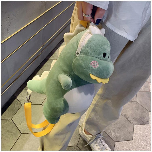 Plush Female Cartoon Cute Pouch Dinosaur Crossbody Bags