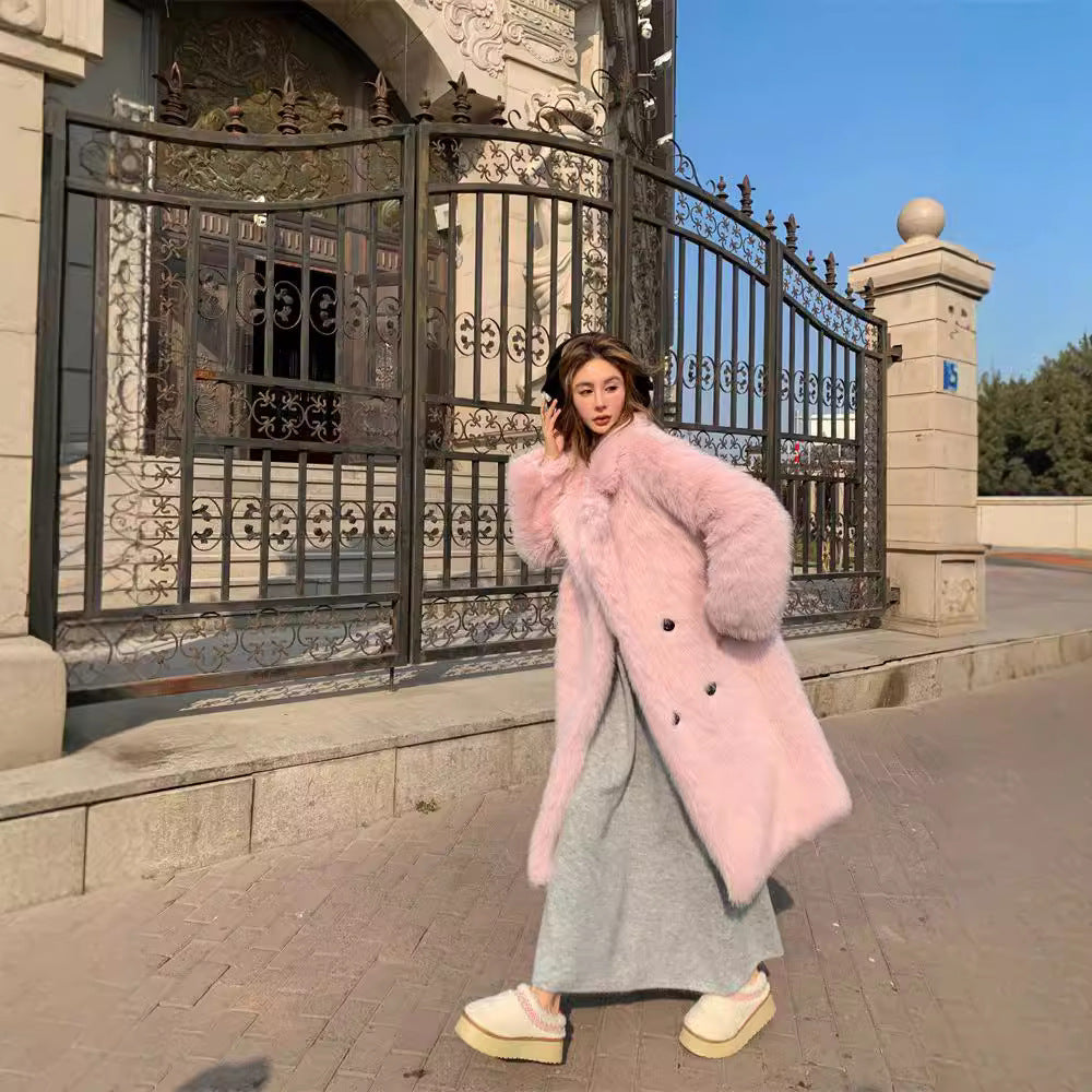 Women's Fur Loose Faux Korean Large Lapel Coats