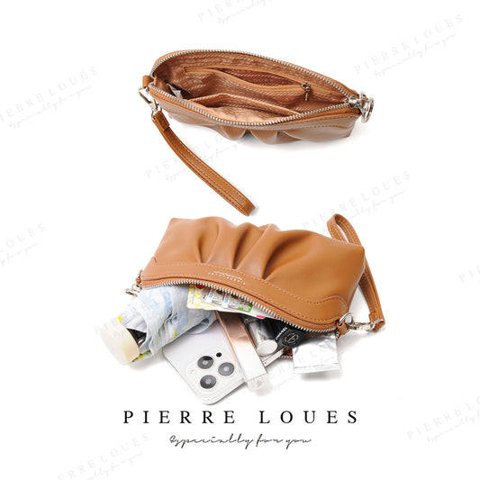 Women's Textured High-grade Korean Style Versatile Pleated Shoulder Bags
